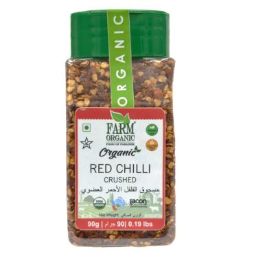 Farm Organic Red Chili Crushed/ Chilli Flakes 90 g